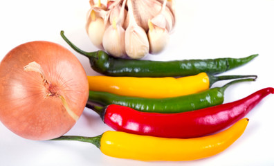 Tomatoes, garlic and  onion.