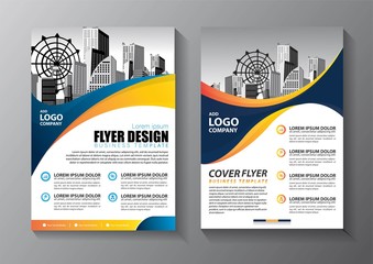 Business abstract vector template. Brochure design, cover modern layout, annual report, poster, flyer in A4 with colorful triangles, geometric shapes for tech, science, market with light background