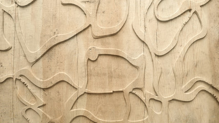 Abstract texture. Relief, shape, wood, stone. 3d illustration, 3d rendering.