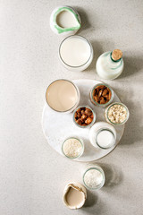 Variety of non-dairy milk