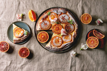 Cake with blood orange