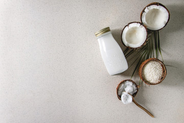 Variety of coconut products