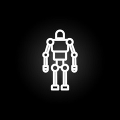 robot neon icon. Elements of intelligence set. Simple icon for websites, web design, mobile app, info graphics
