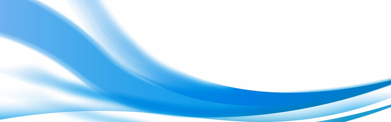 Fototapeta premium Abstract shiny blue wavy banner 