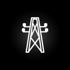 electric pole neon icon. Elements of intelligence set. Simple icon for websites, web design, mobile app, info graphics