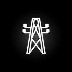 electric pole neon icon. Elements of intelligence set. Simple icon for websites, web design, mobile app, info graphics