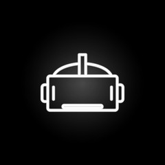 Fototapeta premium virtual reality glasses neon icon. Elements of intelligence set. Simple icon for websites, web design, mobile app, info graphics