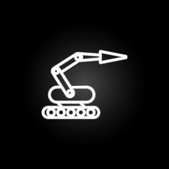 robot neon icon. Elements of intelligence set. Simple icon for websites, web design, mobile app, info graphics