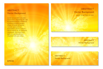 Naklejka premium Shiny sun vector and space for your text