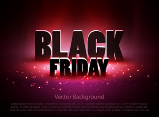 Black friday sale background with red lights.