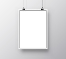 Paper poster A4 on the white background.