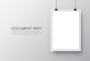 Paper poster A4 on the white background.