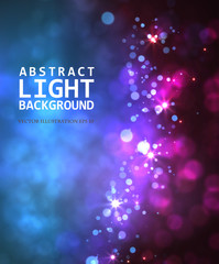 Bokeh light in night vintage background