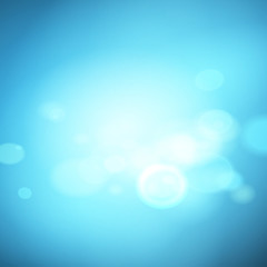 Abstract blue effect background with bokeh