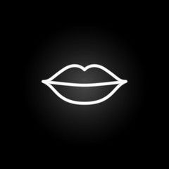 Lip, organ neon icon. Elements of human organ set. Simple icon for websites, web design, mobile app, info graphics