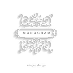 Stylish elegant monogram, mono line art design logo