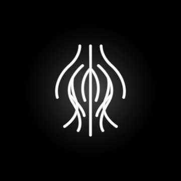 Nervous system, organ neon icon. Elements of human organ set. Simple icon for websites, web design, mobile app, info graphics