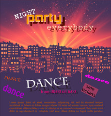 Night city background for your poster and flyer