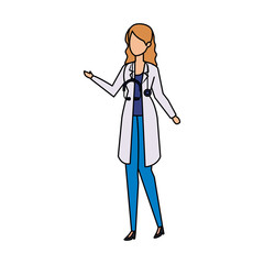 professional female doctor with stethoscope