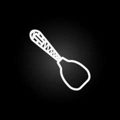 Cooking spoon, slotted turner neon icon. Elements of kitchen utencils set. Simple icon for websites, web design, mobile app, info graphics