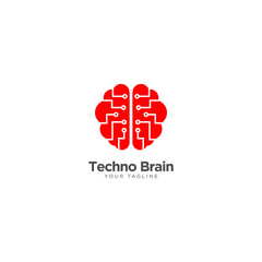 Creative Brain Technology Logo Design Vector