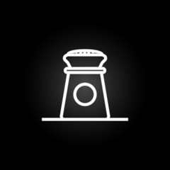 Pepper shaker,, salt shaker neon icon. Elements of kitchen utencils set. Simple icon for websites, web design, mobile app, info graphics