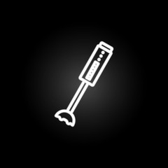 Fire lighting device, gas lighter, wand lighter neon icon. Elements of kitchen utencils set. Simple icon for websites, web design, mobile app, info graphics