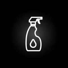 Dishwashing liquid, laundry  detergent neon icon. Elements of kitchen utencils set. Simple icon for websites, web design, mobile app, info graphics