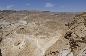 Camp romain vu depuis la forteresse de Masada