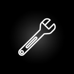 wrench neon icon. Elements of motor sports set. Simple icon for websites, web design, mobile app, info graphics