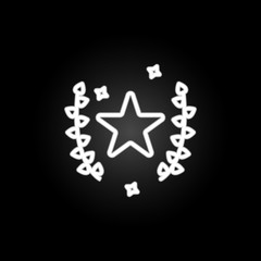 wreath neon icon. Elements of motor sports set. Simple icon for websites, web design, mobile app, info graphics