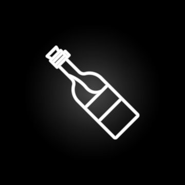 champagne neon icon. Elements of motor sports set. Simple icon for websites, web design, mobile app, info graphics