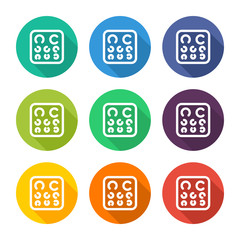 Illustration icon for eye charts with several color alternatives