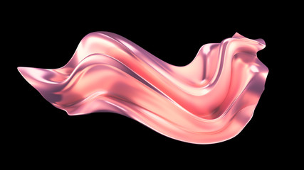 Elegant background with drapery silk. 3d illustration, 3d rendering.