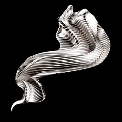 Elegant background with drapery silk. 3d illustration, 3d rendering.