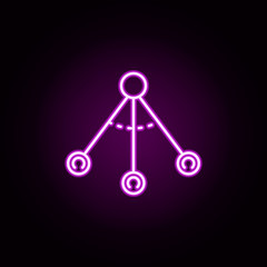 oscillation neon icon. Elements of physics set. Simple icon for websites, web design, mobile app, info graphics