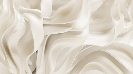 Fototapeta premium Luxury elegant background with silk drapery. 3d illustration, 3d rendering.