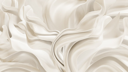 Obraz premium Luxury elegant background with silk drapery. 3d illustration, 3d rendering.