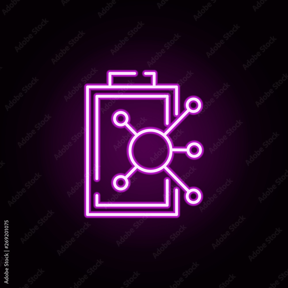 Aufkleber formula neon icon. elements of physics set. simple icon for websites, web design, mobile app, info g