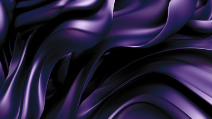 Luxury elegant background with silk drapery. 3d illustration, 3d rendering.