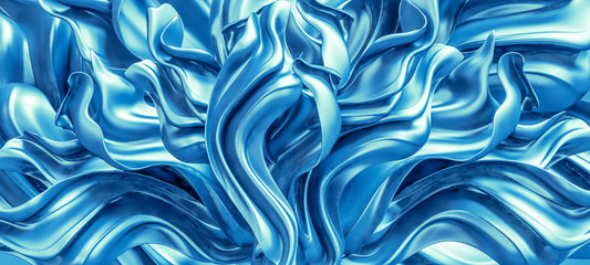 Obraz premium Luxury elegant background with silk drapery. 3d illustration, 3d rendering.