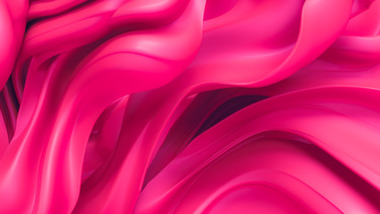 Fototapeta premium Luxury elegant background with silk drapery. 3d illustration, 3d rendering.