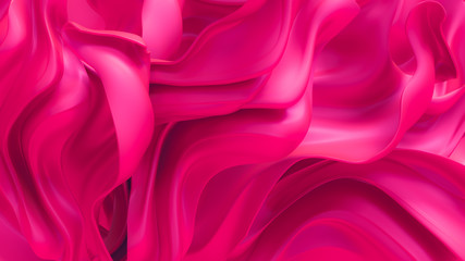 Obraz premium Luxury elegant background with silk drapery. 3d illustration, 3d rendering.