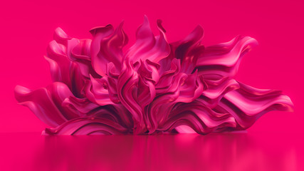 Luxury elegant background with silk drapery. 3d illustration, 3d rendering.