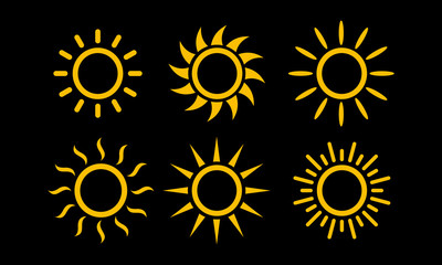 Sun Set icon symbol vector