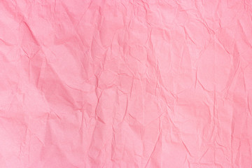 Texture crumpled pink paper