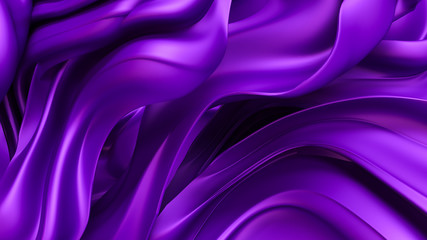 Luxury elegant background with silk drapery. 3d illustration, 3d rendering.