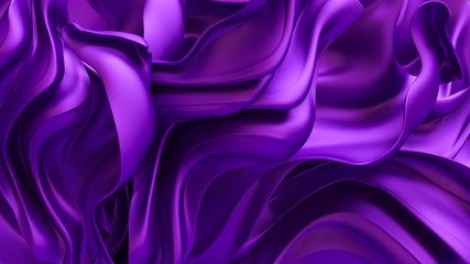Fototapeta premium Luxury elegant background with silk drapery. 3d illustration, 3d rendering.