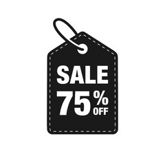 75% discount label symbols vector