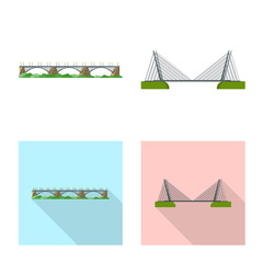 Isolated object of connection and design icon. Collection of connection and side stock vector illustration.